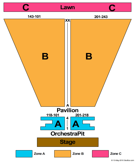 Michigan Amphitheater Seating Chart