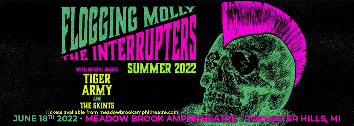 Flogging Molly & The Interrupters Summer Tour at Meadow Brook Amphitheatre