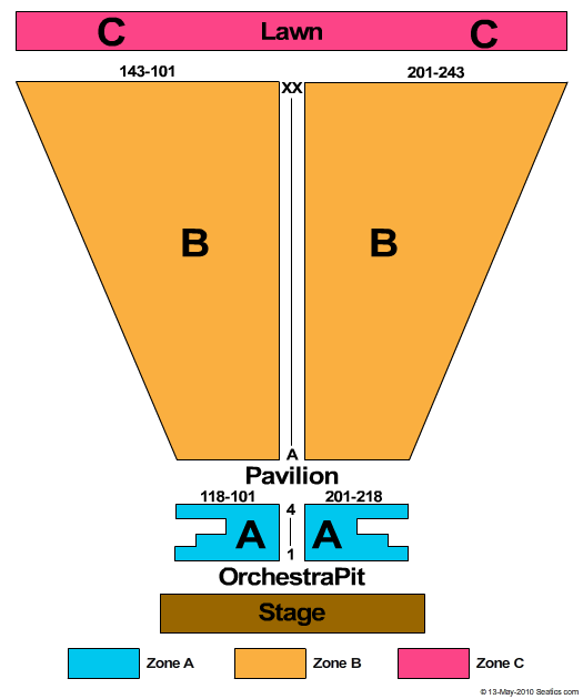meadow brook amphitheatre seating chart